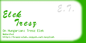 elek tresz business card
